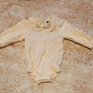 Cream Baby Embroidered One Piece